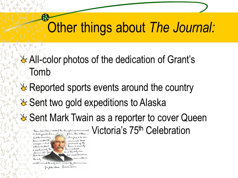 Other things about The Journal: All-color photos of the dedication of Grant’s Tomb Reported